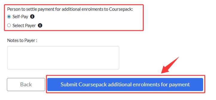 similar process to choose payer and then proceed